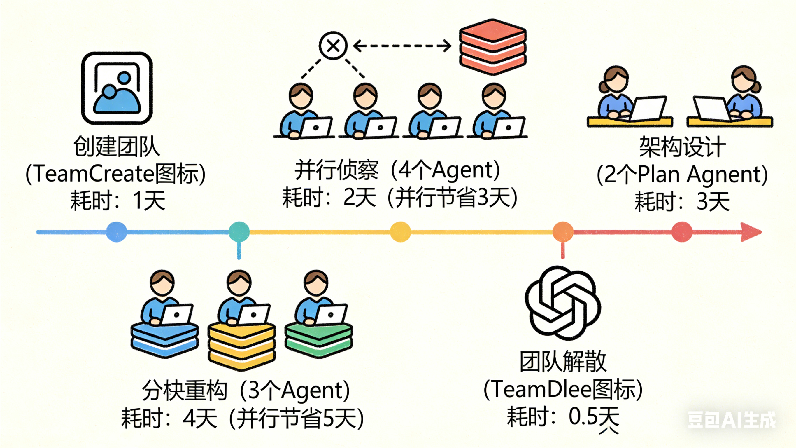 AgentTeams工作流示意图